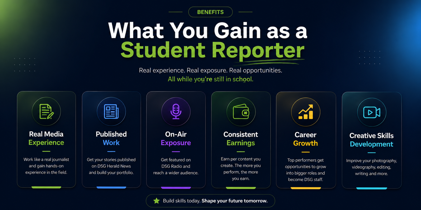 What you gain as a Student Reporter