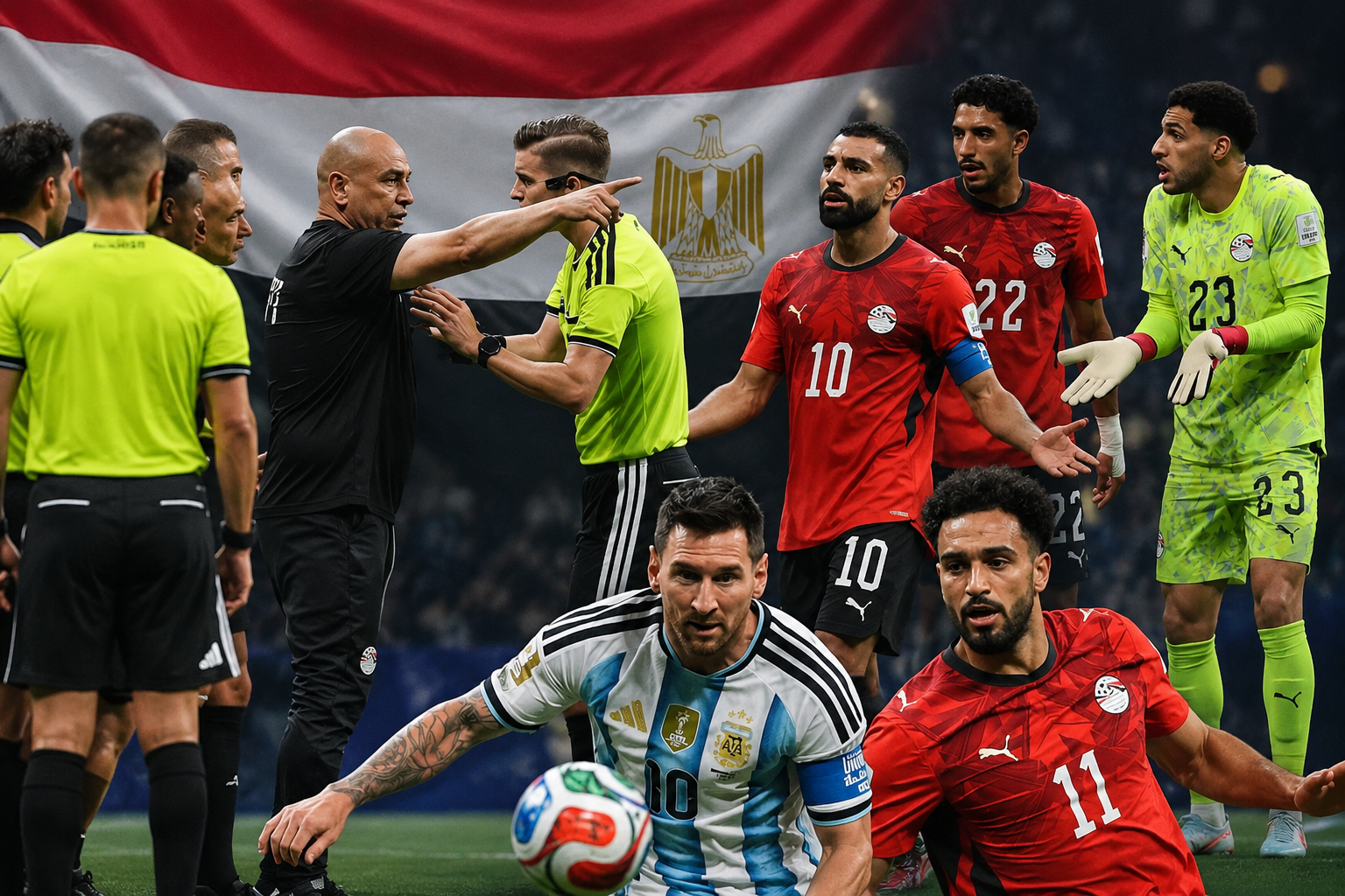 Egypt FIFA Complaint Puts World Cup Referees Under Scrutiny 1 Egypt FIFA complaint as Mohamed Salah protests to referee Francois Letexier after Egypt's World Cup defeat to Argentina.