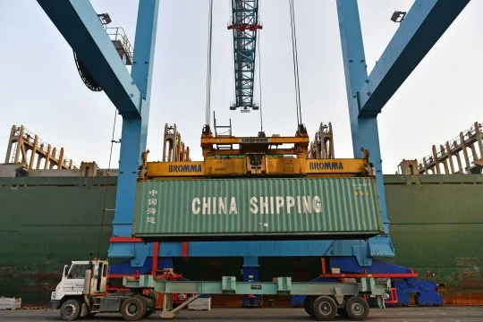 Chinese manufacturing facility producing advanced industrial and technology products for export