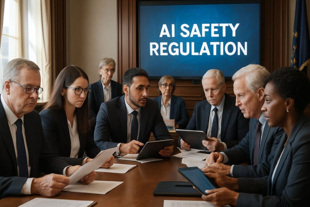 Global governments discussing AI regulation and artificial intelligence governance