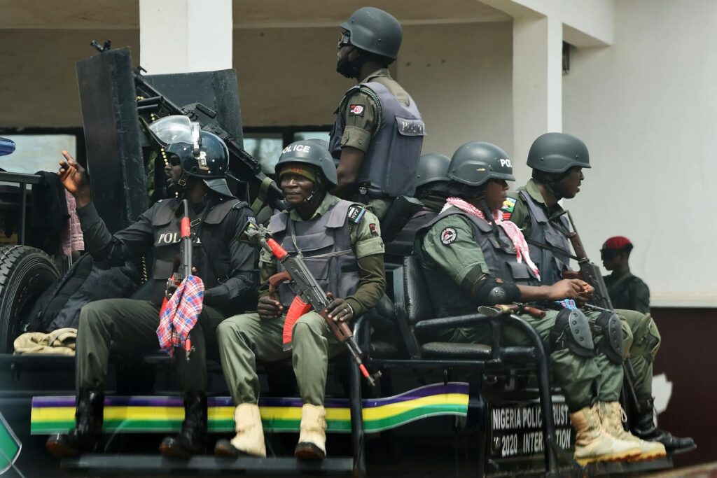 Nigerian security personnel on duty