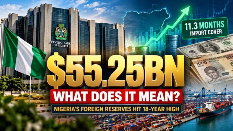 $55.25bn foreign reserves as Nigeria reaches an 18-year high