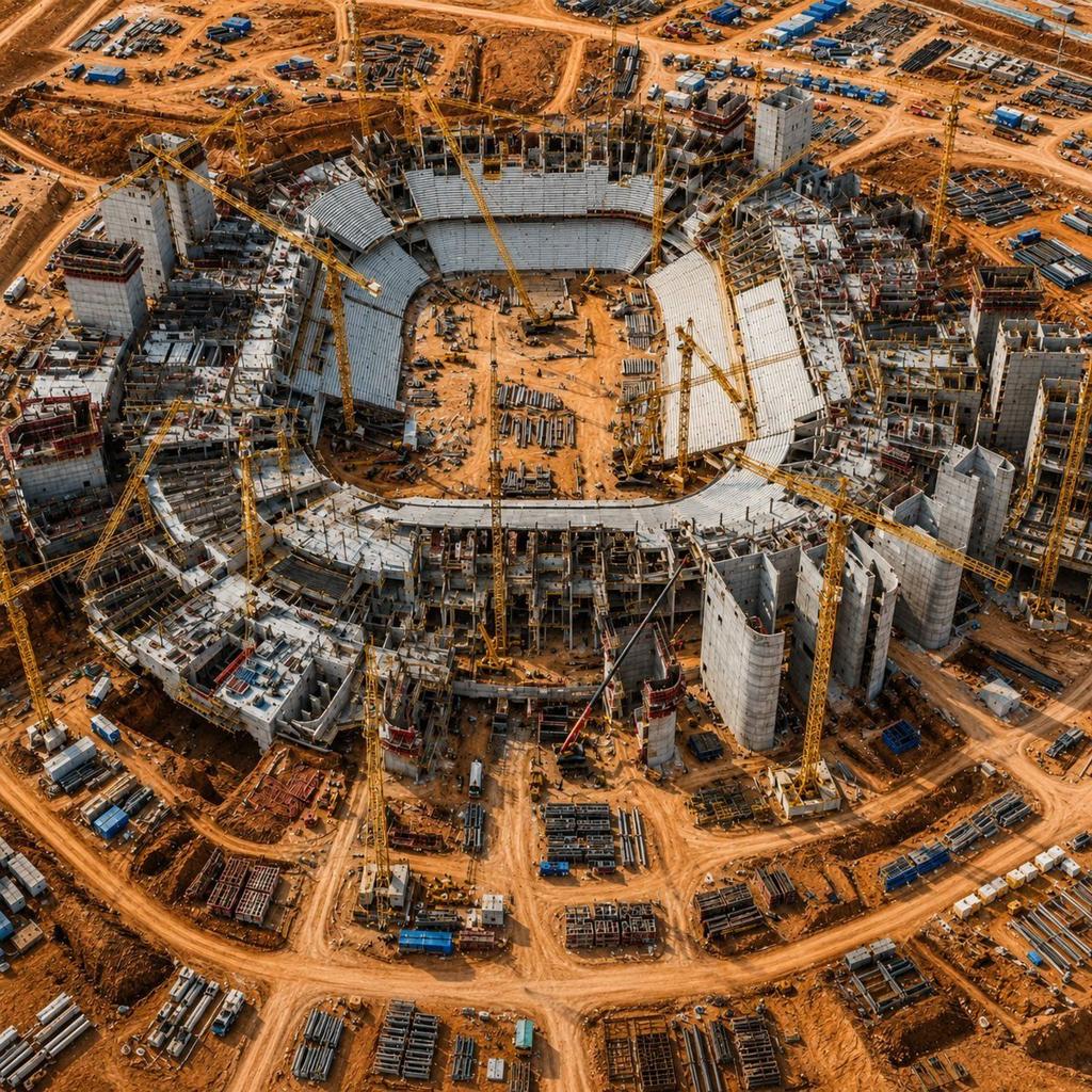 Stadium under construction for Morocco 2030 World Cup preparations