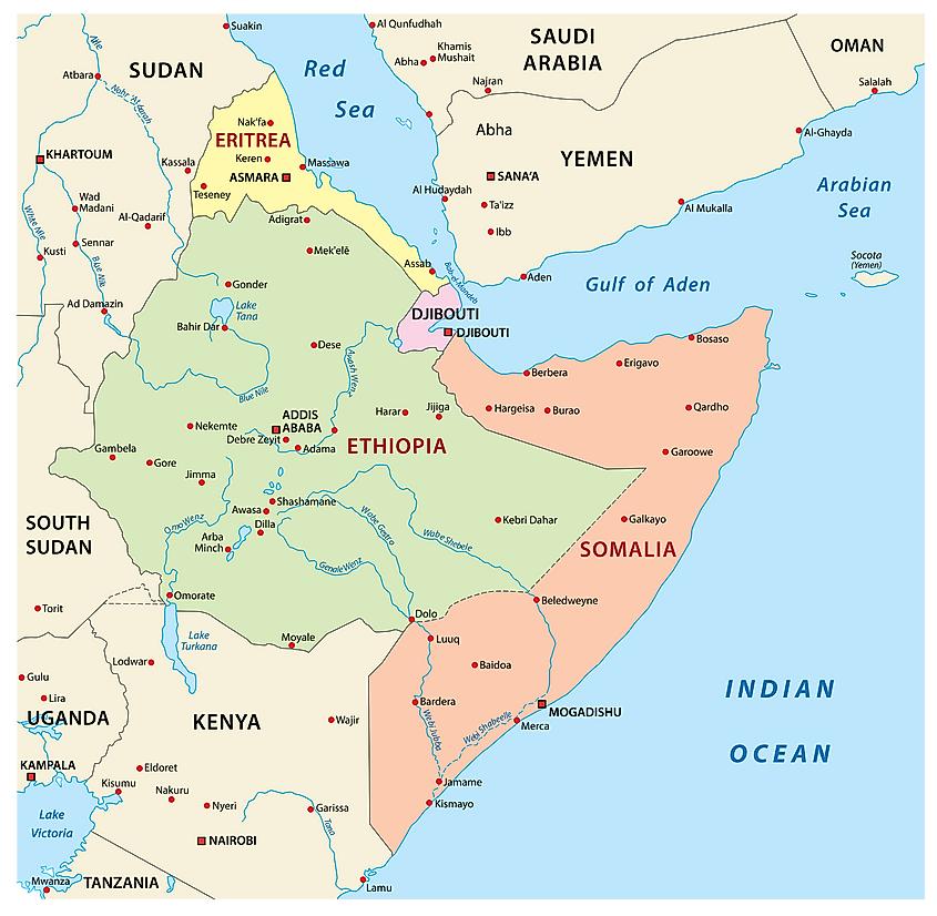 Horn of Africa tensions involving Ethiopia Eritrea Egypt and Sudan