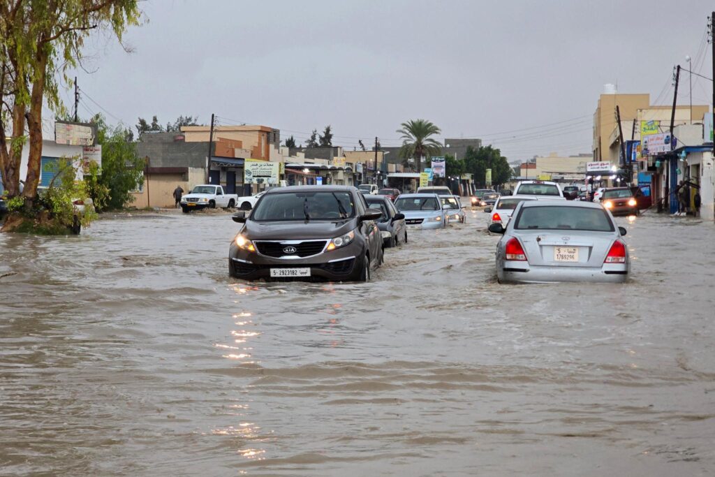 Heavy Rain Floods Tripoli Libya